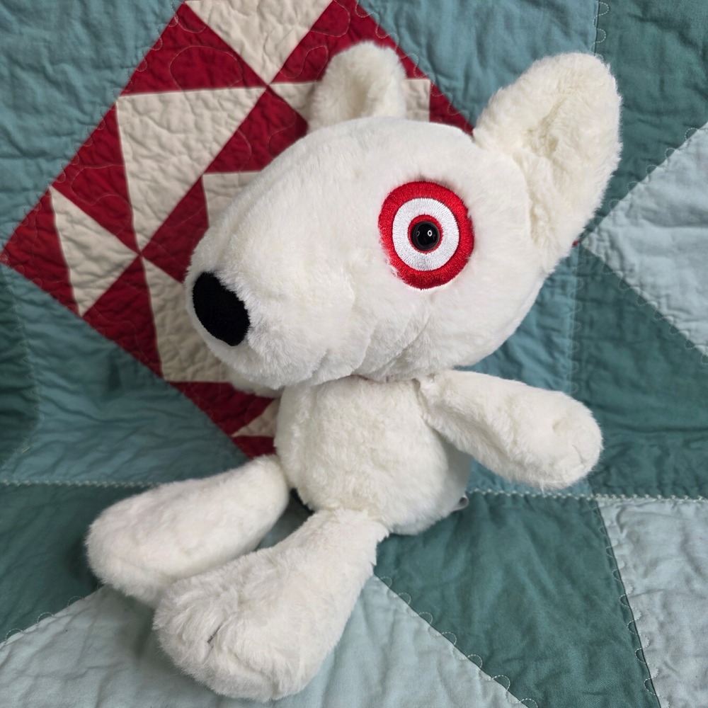 Target Bullseye Dog Plush White Bull Terrier Animal‎ Adventure 2024